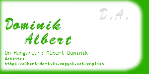 dominik albert business card